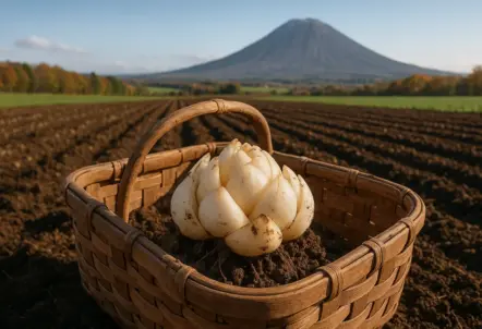 ゆりね生産量日本一を誇る北海道真狩村の畑