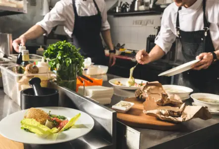 北海道産野菜を使ったレストランの料理