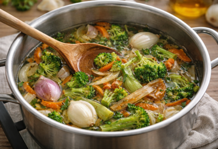 野菜の芯や皮を活用したベジブロス