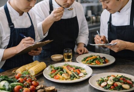 新メニューの試作検証風景