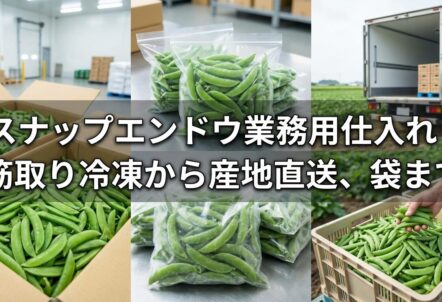スナップエンドウ業務用仕入れ｜筋取り冷凍から産地直送、袋資材まで