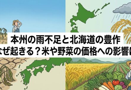 本州の雨不足と北海道の豊作 なぜ起きる？米や野菜の価格への影響は