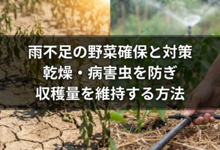 雨不足の野菜確保と対策｜乾燥・病害虫を防ぎ収穫量を維持する方法