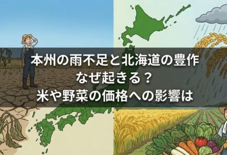 本州の雨不足と北海道の豊作 なぜ起きる?米や野菜の価格への影響は