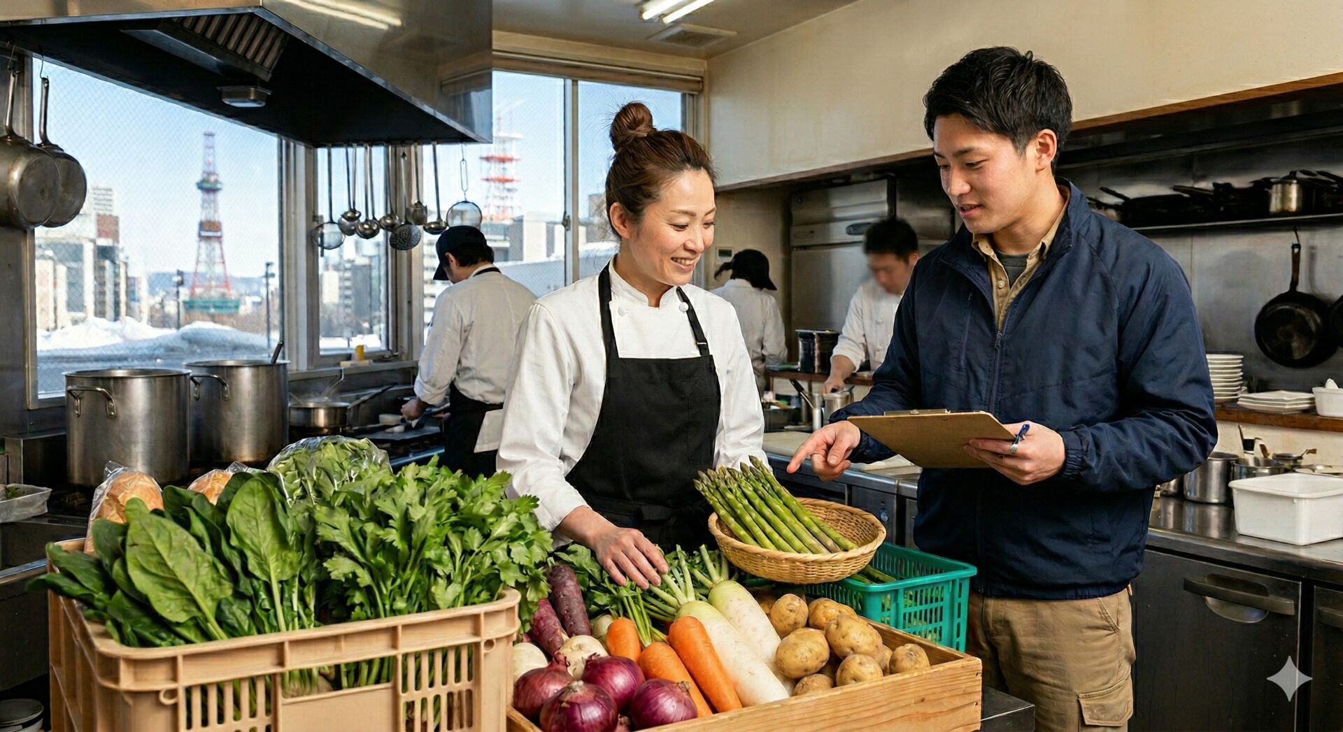 北海道産業務用野菜の卸売。プロの厨房を支える安定した供給体制
