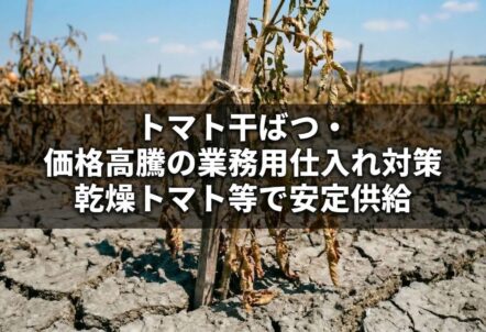トマト干ばつ・価格高騰の業務用仕入れ対策｜乾燥トマト等で安定供給