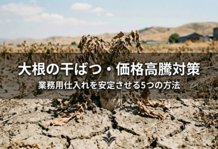 大根の干ばつ・価格高騰対策｜業務用仕入れを安定させる5つの方法