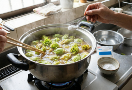 フキノトウあく抜き