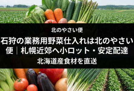 石狩の業務用野菜仕入れは北のやさい便｜札幌近郊へ小ロット・安定配達