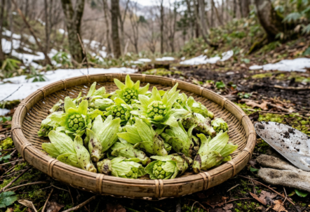 フキノトウ収穫