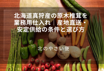 北海道真狩産の原木椎茸を業務用仕入れ|産地直送・安定供給の条件と選び方