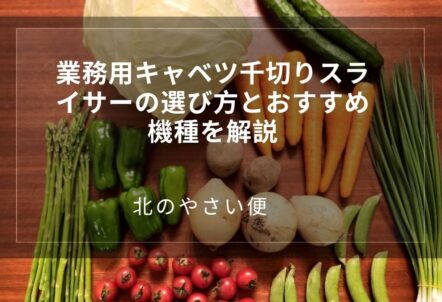 業務用キャベツ千切りスライサーの選び方とおすすめ機種を解説