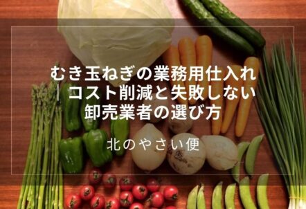 むき玉ねぎの業務用仕入れ|コスト削減と失敗しない卸売業者の選び方