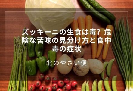 ズッキーニの生食は毒?危険な苦味の見分け方と食中毒の症状
