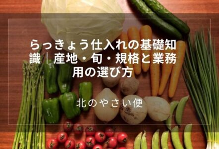 らっきょう仕入れの基礎知識|産地・旬・規格と業務用の選び方