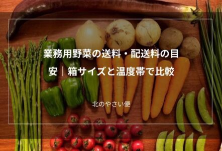 業務用野菜の送料・配送料の目安｜箱サイズと温度帯で比較