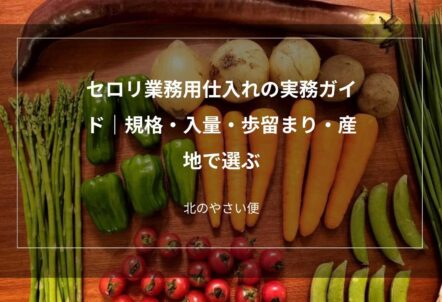 セロリ業務用仕入れの実務ガイド｜規格・入量・歩留まり・産地で選ぶ